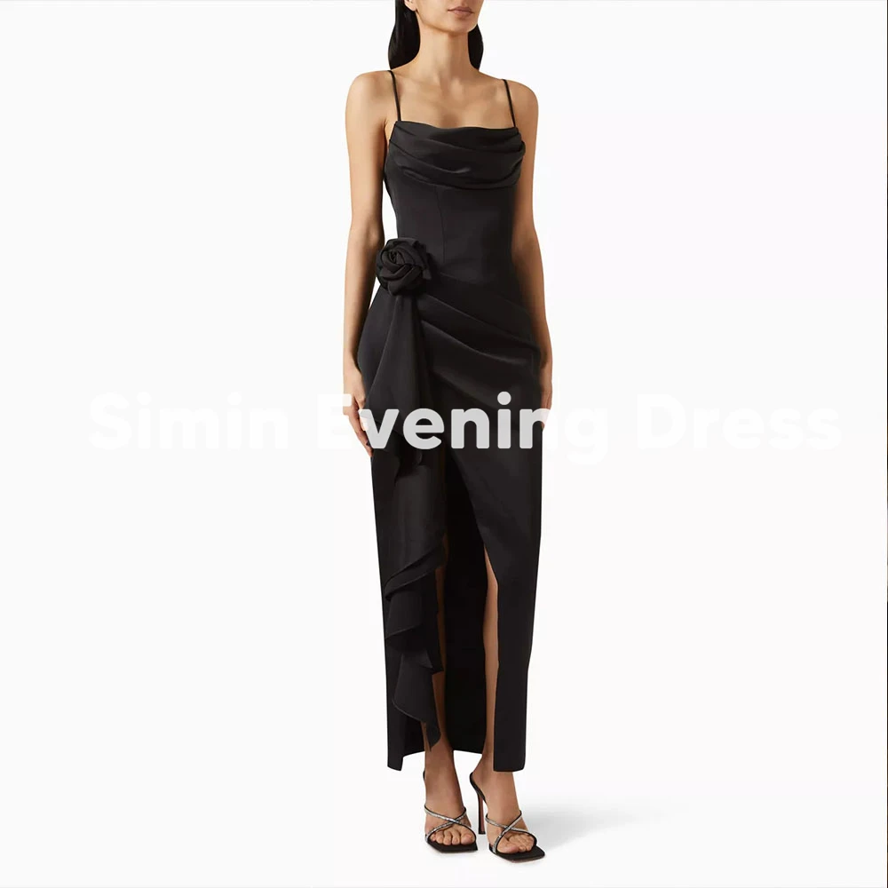 Simin Women's 3D Flowers Pleats Split Spaghetti Evening Dresses With Sleeveless Ankle-Length Formal Elegant Party Dresses 2025
Simin Women's 3D Flowers Pleats Split Spaghetti Evening Dresses With Sleeveless Ankle-Length Formal Elegant Party Dresses 2025