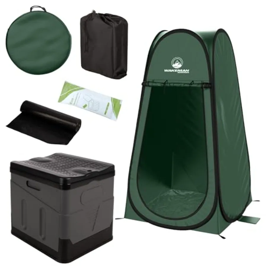 Portable Toilet for Adults with Pop Up Privacy Tent - Camping Toilet Travel Potty Bathroom Kit with Camping Shower Tent or Chan
Portable Toilet for Adults with Pop Up Privacy Tent - Camping Toilet Travel Potty Bathroom Kit with Camping Shower Tent or Chan