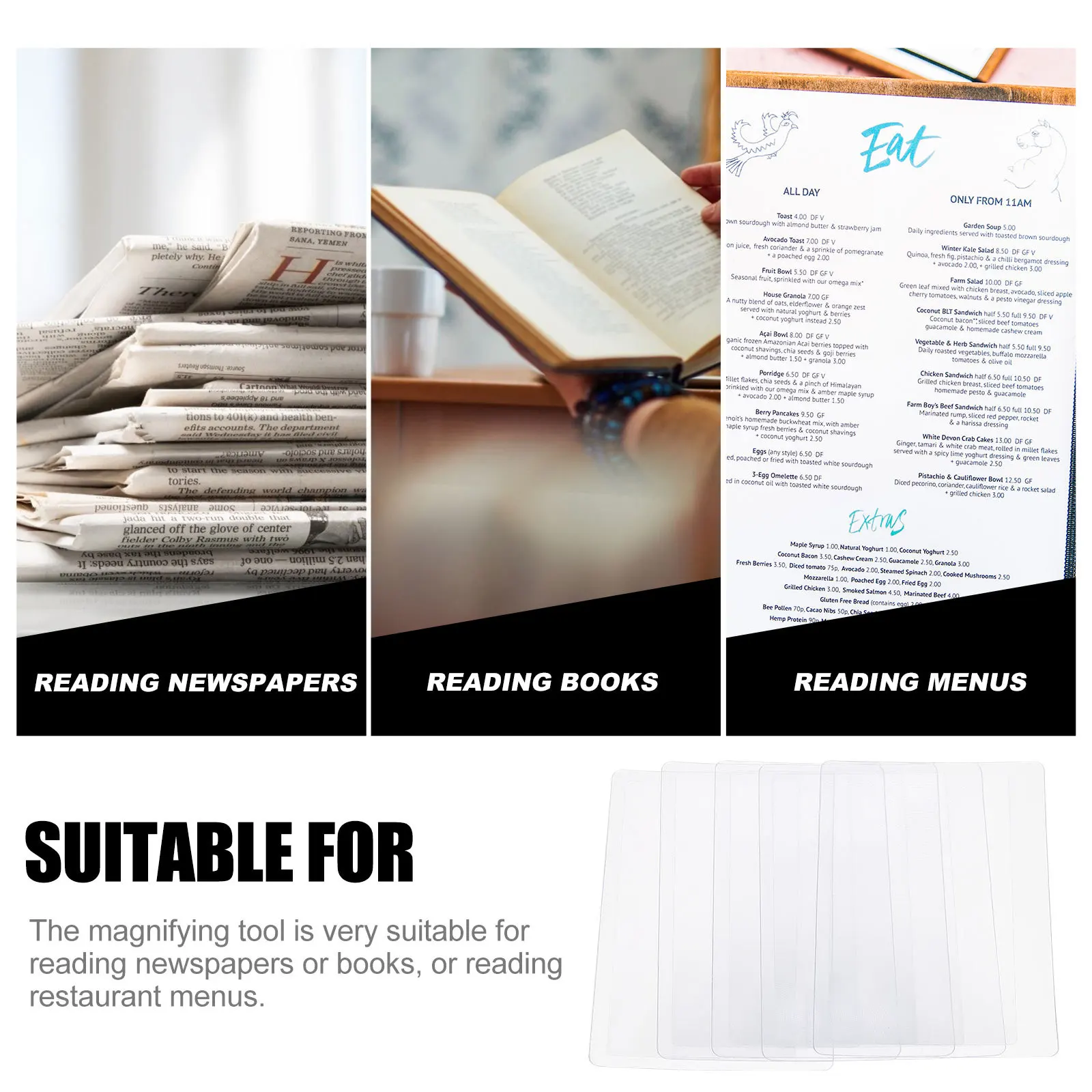 20Pcs Credit Card Magnifier 85mmx55mm 3X Magnifying Lens for Reading Newspapers Books Menus Portable Reading Aid for Seniors
20Pcs Credit Card Magnifier 85mmx55mm 3X Magnifying Lens for Reading Newspapers Books Menus Portable Reading Aid for Seniors