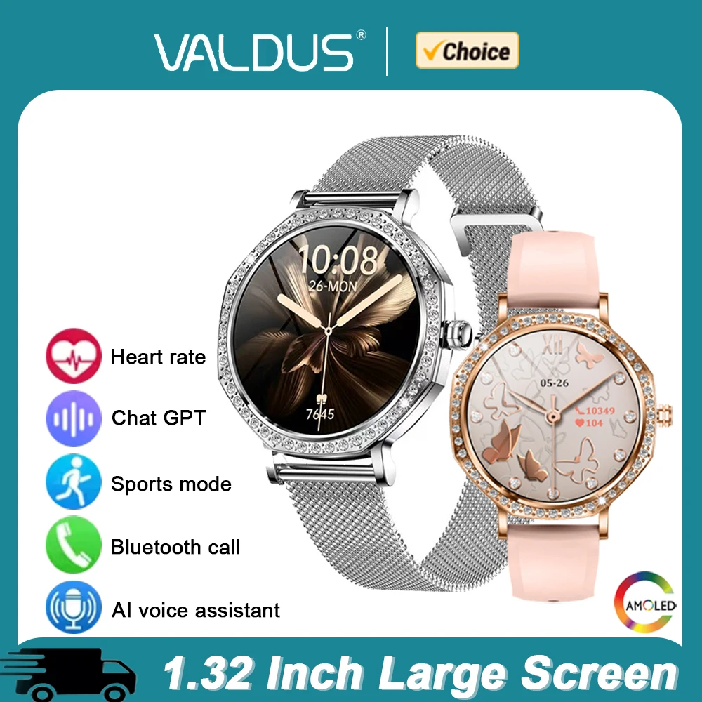 VALDUS VL57 Pro Smartwatch For Woman Chat GPT AI Voice Bluetooth Call Heart Rate Fitness New Smartwatch Compatible iOS Android
VALDUS VL57 Pro Smartwatch For Woman Chat GPT AI Voice Bluetooth Call Heart Rate Fitness New Smartwatch Compatible iOS Android