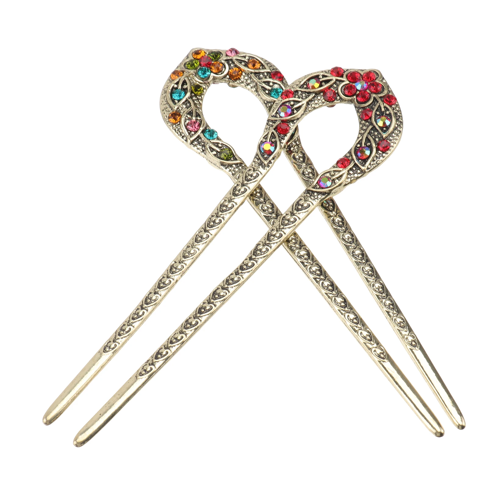 2pcs Vintage Hair Stick Alloy Double Prong Design Rhinestone Crystal Beads Elegant Durable Banquet Wedding Party for Women
2pcs Vintage Hair Stick Alloy Double Prong Design Rhinestone Crystal Beads Elegant Durable Banquet Wedding Party for Women