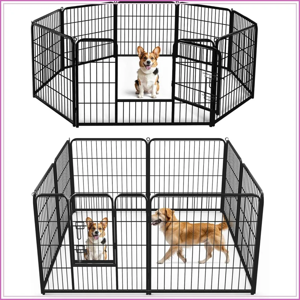 Dog Playpen Indoor, 32 Inch 8 Panels Foldable Metal Pet Fence with Door, Outdoor Small Medium Large Puppy Exercise Pen for Camping Travel
Dog Playpen Indoor, 32 Inch 8 Panels Foldable Metal Pet Fence with Door, Outdoor Small Medium Large Puppy Exercise Pen for Camping Travel