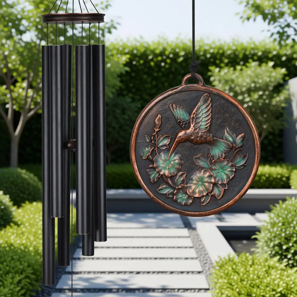 46-inch Outdoor Wind Chime, Deep Tone, Vintage Black, Patio and Home Decor
46-inch Outdoor Wind Chime, Deep Tone, Vintage Black, Patio and Home Decor