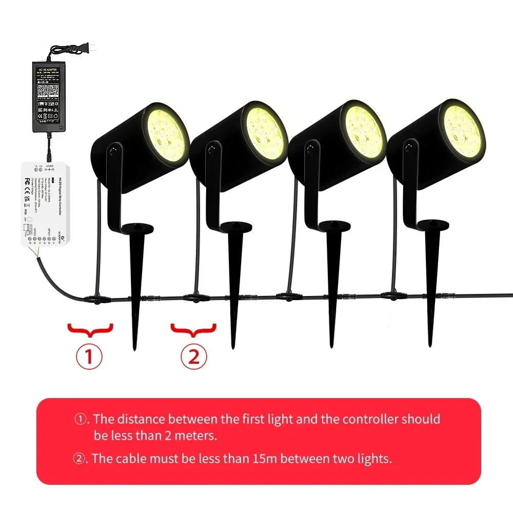 GLEDOPTO ESP32 WLED LED Controller 7W WLED RGB IC Garden Lawn Lamp Addressable Digital LED Light Dimmer IP66 Waterproof
GLEDOPTO ESP32 WLED LED Controller 7W WLED RGB IC Garden Lawn Lamp Addressable Digital LED Light Dimmer IP66 Waterproof