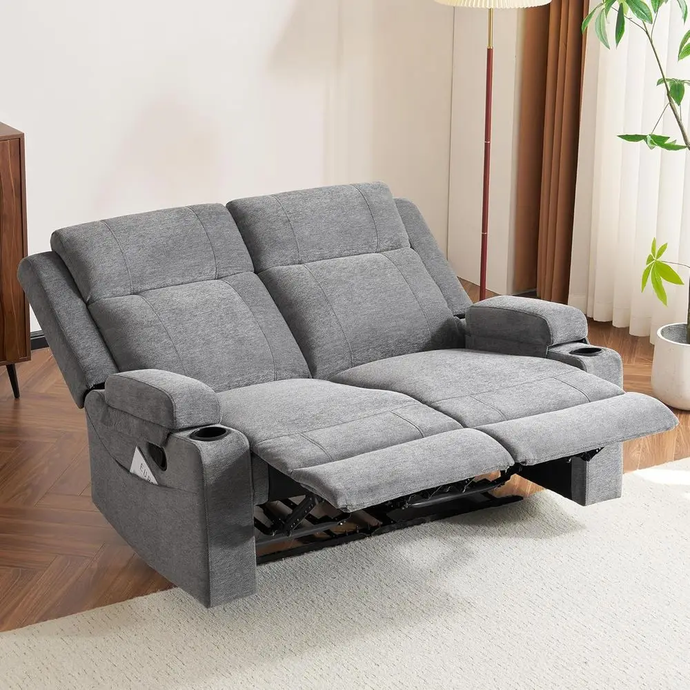 55 Double Reclining Loveseat Sofa with Cup Holders - Ideal for Small Spaces, Chenille Fabric Couch with Wide Armrests and Side S
55 Double Reclining Loveseat Sofa with Cup Holders - Ideal for Small Spaces, Chenille Fabric Couch with Wide Armrests and Side S