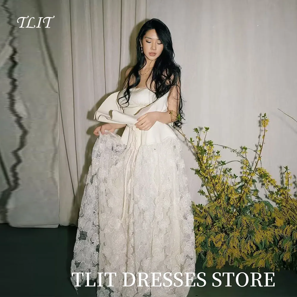 TLIT Elegant Floral Appliques Evening Dresses Strapless Spaghetti strap Prom Gowns Korea Wedding Dress Photo Shoot Customized
TLIT Elegant Floral Appliques Evening Dresses Strapless Spaghetti strap Prom Gowns Korea Wedding Dress Photo Shoot Customized