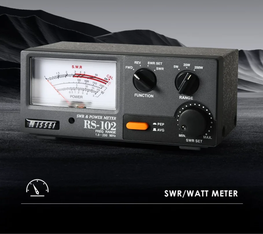 New Arrival NISSEI RS-102 1.8-200MHz 200W SWR POWER Meter HF/VHF Pointer Meter RF Power Meter with Led Backlight
New Arrival NISSEI RS-102 1.8-200MHz 200W SWR POWER Meter HF/VHF Pointer Meter RF Power Meter with Led Backlight
