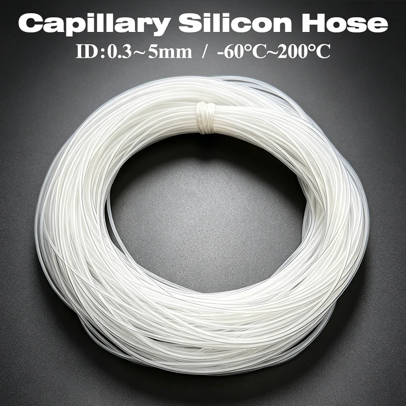 20-50M Food Grade Silicone Rubber Tube Clear Flexible Nontoxic High Temp Capillary Pipe ID0.5-4mm Experiment Water Delivery Hose
20-50M Food Grade Silicone Rubber Tube Clear Flexible Nontoxic High Temp Capillary Pipe ID0.5-4mm Experiment Water Delivery Hose