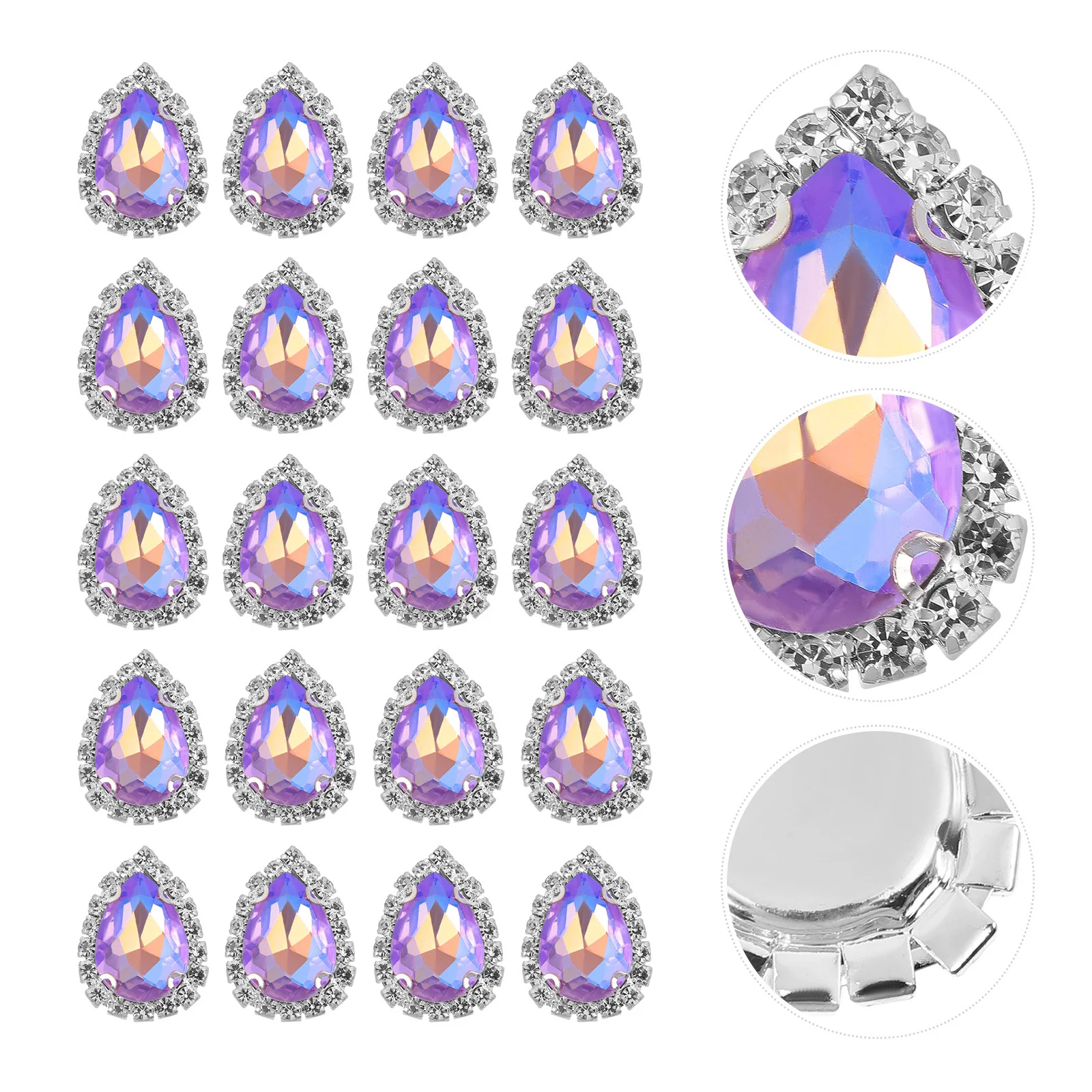 20Pcs Waterdrop Rhinestones DIY Jewelry Accessory Glass Metal Decorative Delicate Shiny Material for Headdress Costume Desktop
20Pcs Waterdrop Rhinestones DIY Jewelry Accessory Glass Metal Decorative Delicate Shiny Material for Headdress Costume Desktop