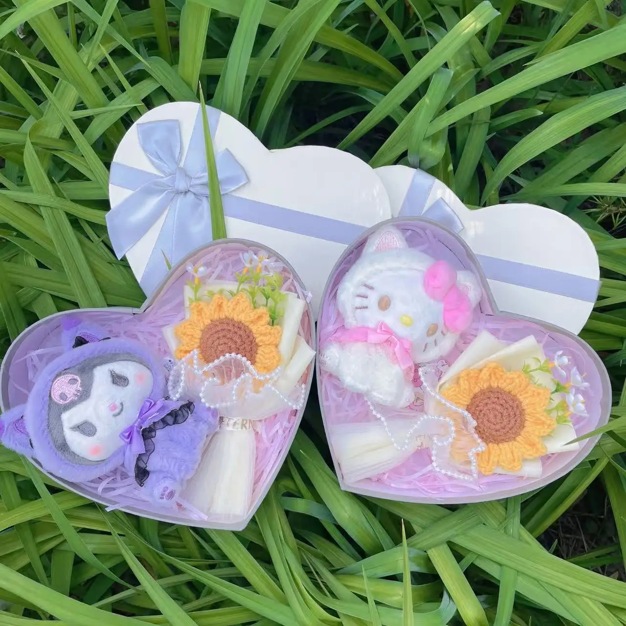 Cartoon Sanrio CharacterS Plush Doll With Crochet Sunflowers Heart Gift Box Valentine Christmas Birthday Graduation Gifts
Cartoon Sanrio CharacterS Plush Doll With Crochet Sunflowers Heart Gift Box Valentine Christmas Birthday Graduation Gifts