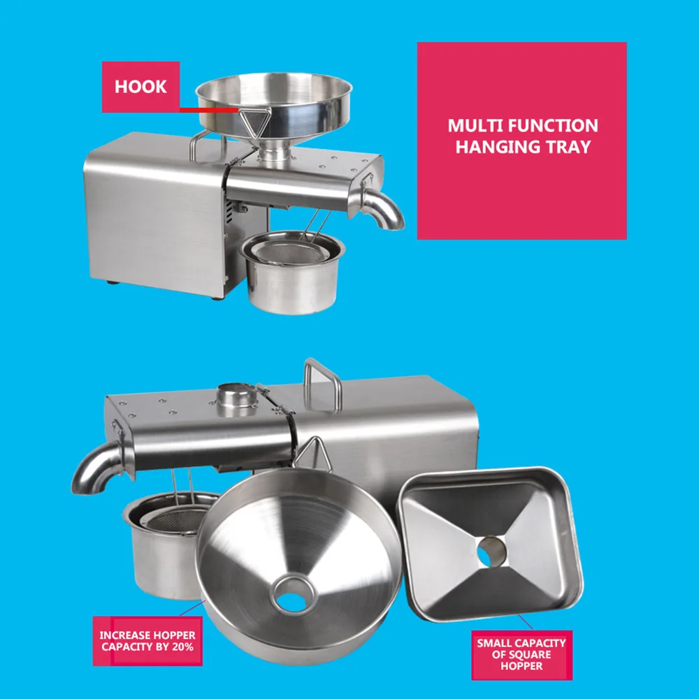 Новинка 2025, полностью автоматическая машина для прессования масла из нержавеющей стали, двойной пресс для холодного и горячего прессования, коммерческий пресс для масла
Новинка 2025, полностью автоматическая машина для прессования масла из нержавеющей стали, двойной пресс для холодного и горячего прессования, коммерческий пресс для масла