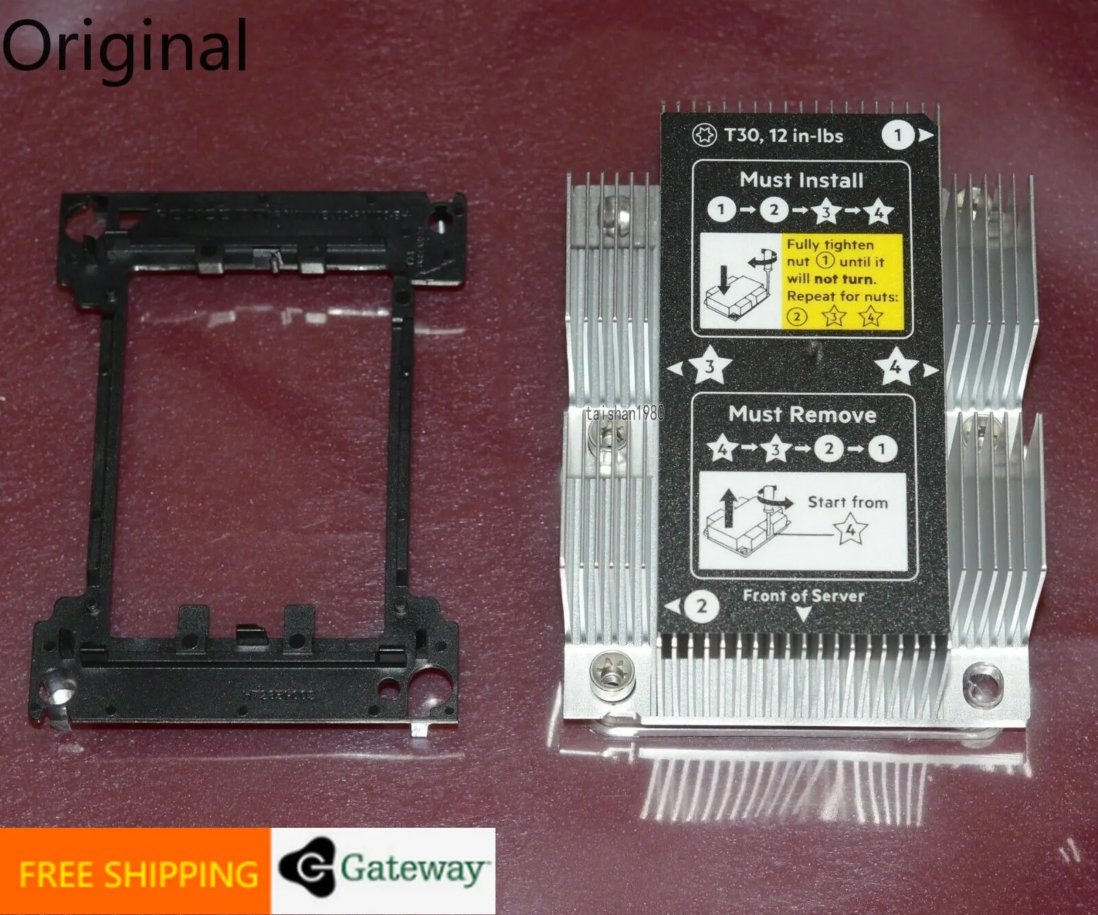 Original CPU Kit DL360p DL360 Gen10 Heatsink 872452-001 867650-001 Fan 875283-001 W/ Bracket,
Original CPU Kit DL360p DL360 Gen10 Heatsink 872452-001 867650-001 Fan 875283-001 W/ Bracket,