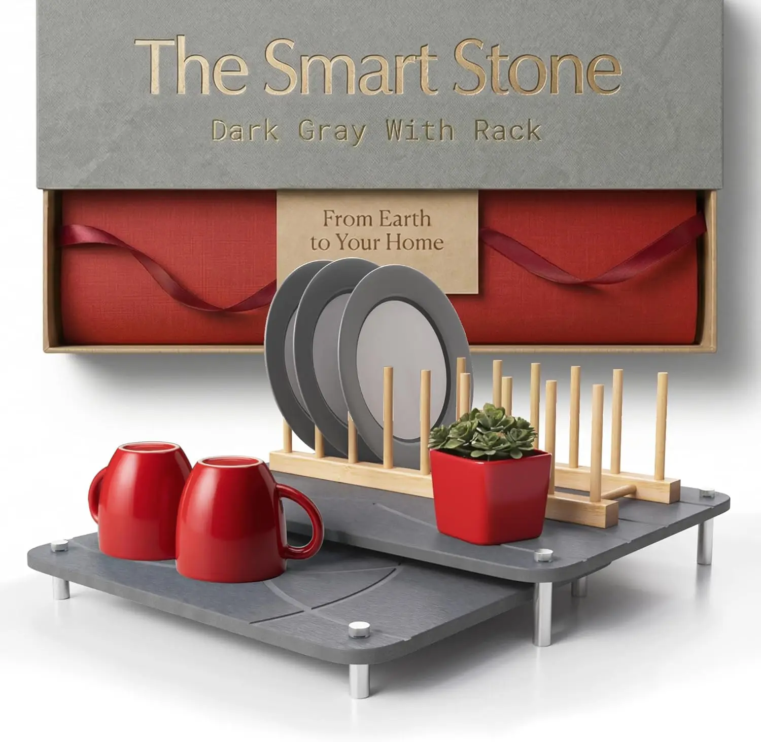 Nested Dish Drying Stone Mat with Bamboo Rack, 2 Pcs Diatomaceous Earth Mats for Kitchen Counter, Collapsible Large Drying Stone
Nested Dish Drying Stone Mat with Bamboo Rack, 2 Pcs Diatomaceous Earth Mats for Kitchen Counter, Collapsible Large Drying Stone