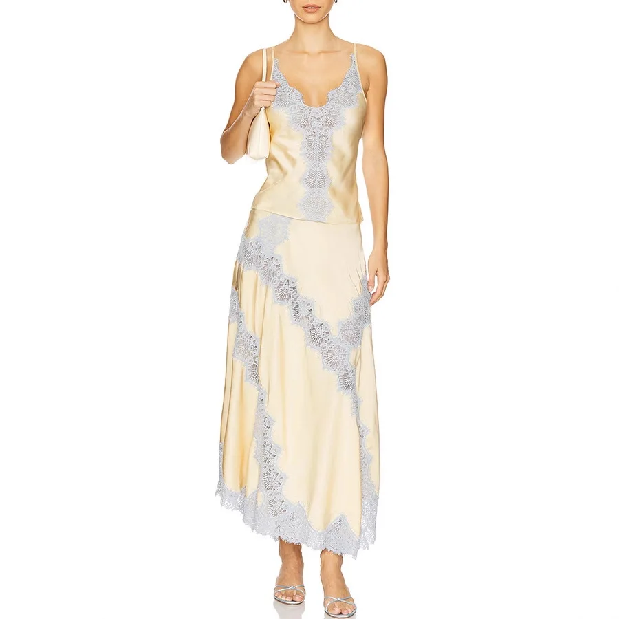 2026 Spring and Autumn New Suspender Splicing Set Casual Loose Skirt Two-piece Set
2026 Spring and Autumn New Suspender Splicing Set Casual Loose Skirt Two-piece Set