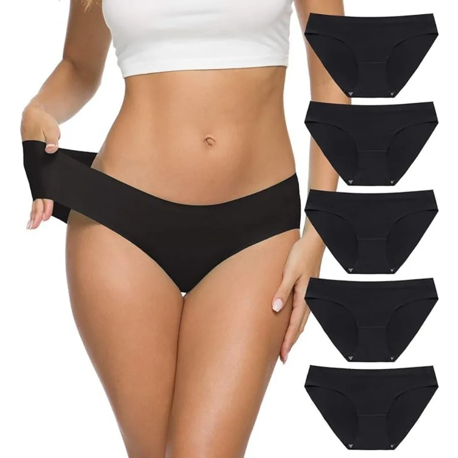 Wealurre Seamless Underwear for Women No Show Panties Soft Stretch Hipster Bikini Underwears 5-Pack
Wealurre Seamless Underwear for Women No Show Panties Soft Stretch Hipster Bikini Underwears 5-Pack