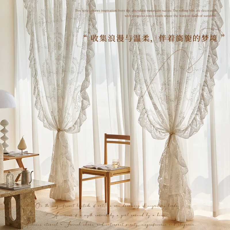 Retro Living Room Curtain Lace Large Area Bedroom IG Luxury Home Decoration Romance Corridor Window Door Balcony French Curtains
Retro Living Room Curtain Lace Large Area Bedroom IG Luxury Home Decoration Romance Corridor Window Door Balcony French Curtains