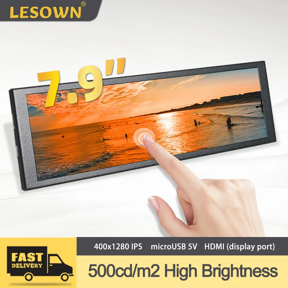 LESOWN Stretched Strip Display Sidebar Secondary Monitor 7.9 Inch 400x1280 IPS Personal Computer Auxiliary Panel for Laptop PC
LESOWN Stretched Strip Display Sidebar Secondary Monitor 7.9 Inch 400x1280 IPS Personal Computer Auxiliary Panel for Laptop PC