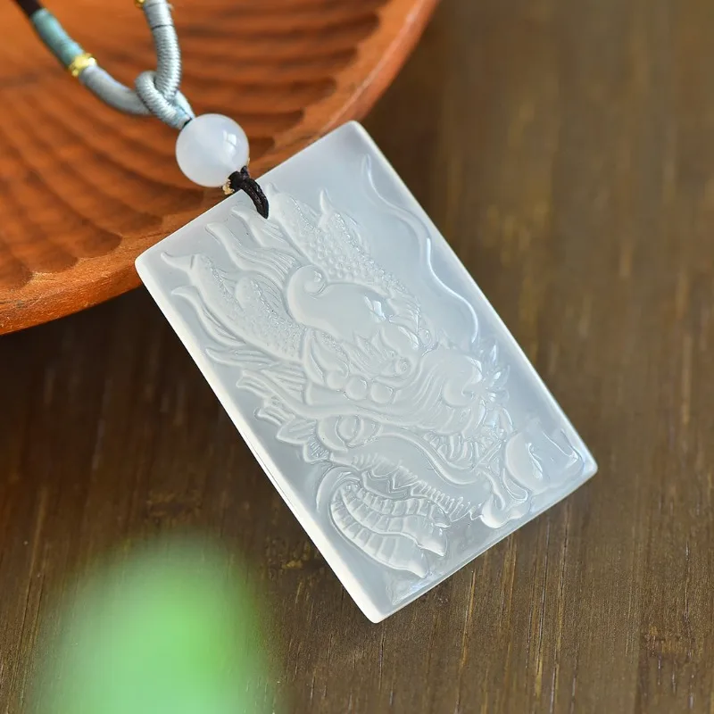 Exquisite High-ice Chalcedony Zodiac Dragon Brand Pendant, Classic Fashion Versatile Necklace
Exquisite High-ice Chalcedony Zodiac Dragon Brand Pendant, Classic Fashion Versatile Necklace