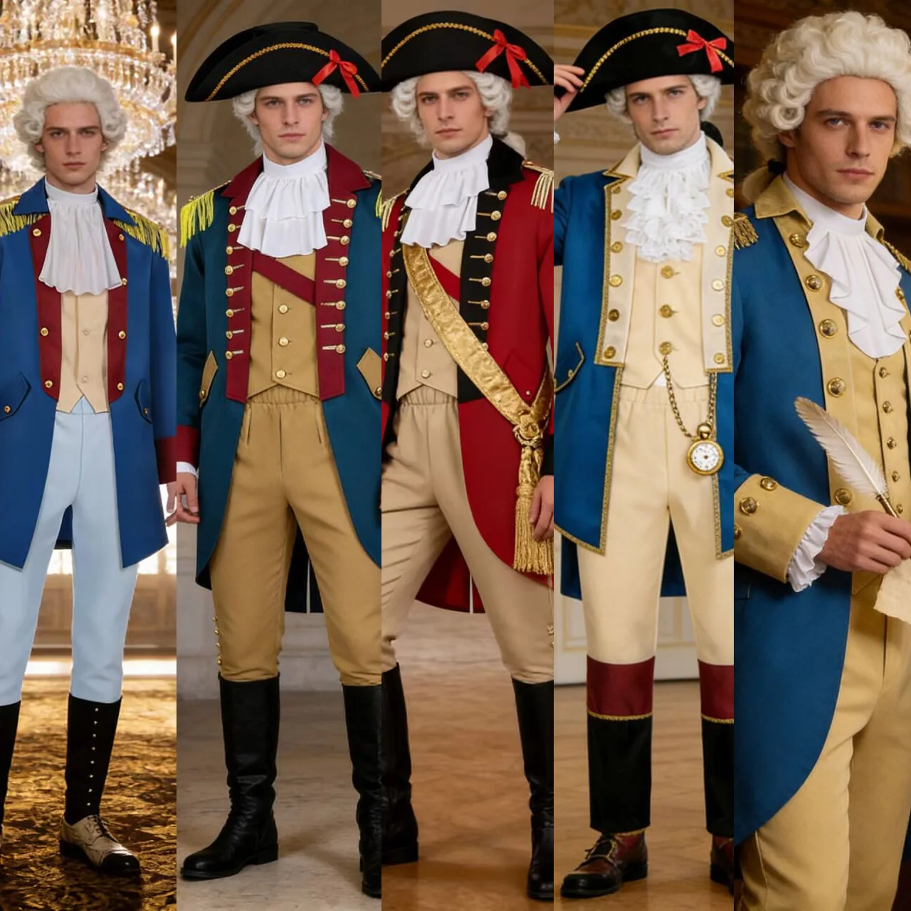 Men's George Washington Costume Colonial Period Costume President George Washington Cos Hamilton Musical Retro Military Uniform
Men's George Washington Costume Colonial Period Costume President George Washington Cos Hamilton Musical Retro Military Uniform