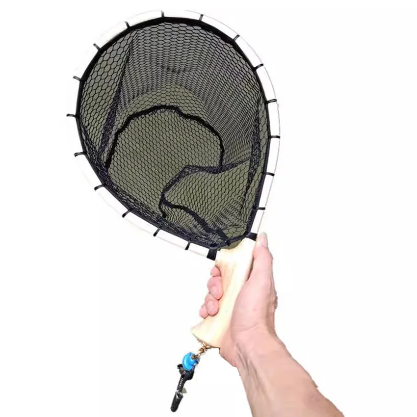 Wooden Fly Fishing Net, Nylon Landing Handle, Trout Mesh, Fish Catch, Release Scoop, Straight or bent Handle Nets
Wooden Fly Fishing Net, Nylon Landing Handle, Trout Mesh, Fish Catch, Release Scoop, Straight or bent Handle Nets
