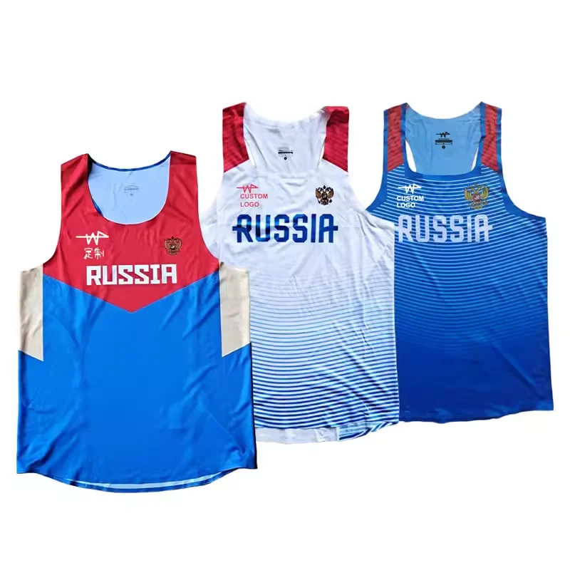 customizable RUSSIA seamless Russian national team marathon vest split track and field sportswear with customizable logo
customizable RUSSIA seamless Russian national team marathon vest split track and field sportswear with customizable logo