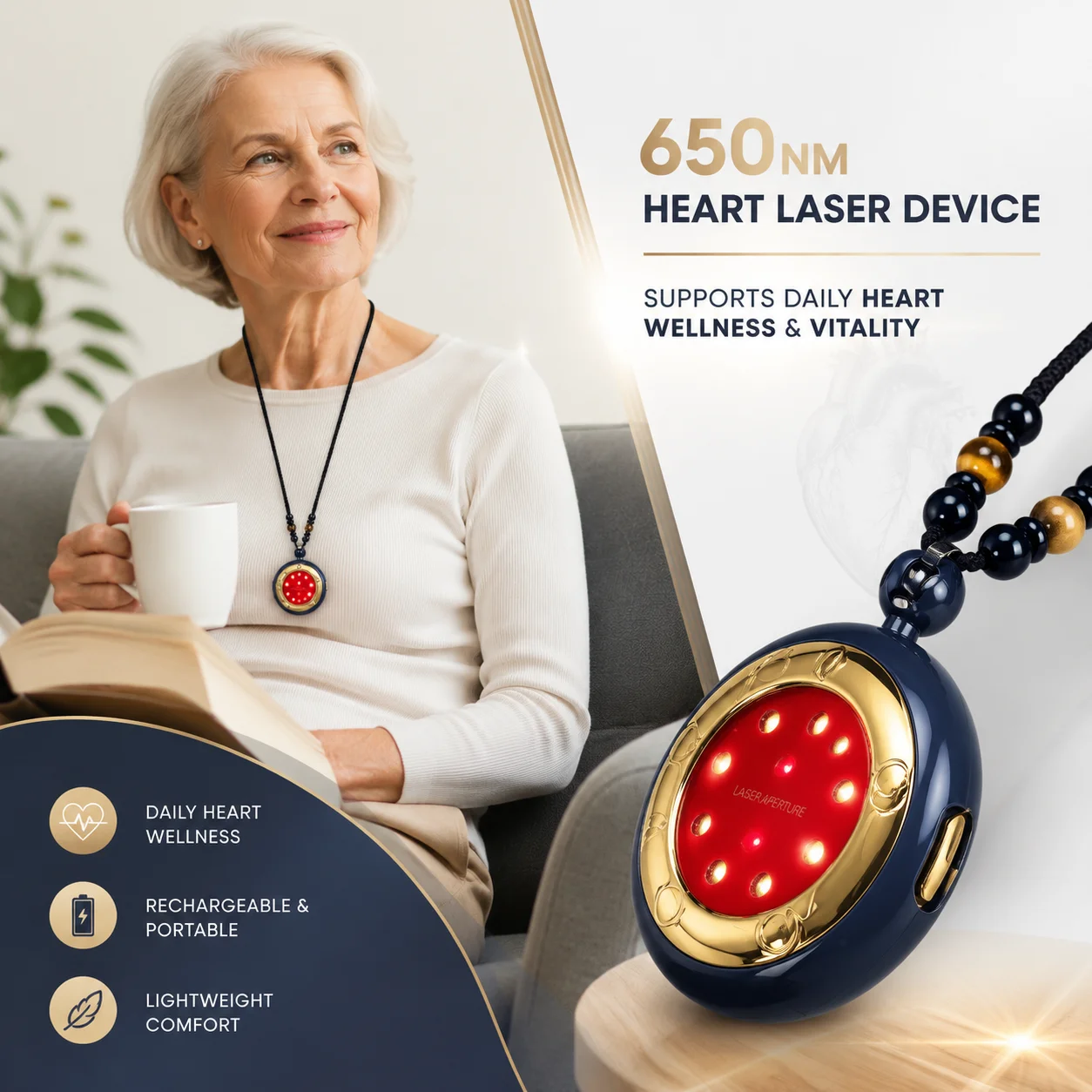Portable 650nm Laser Neck Massager for Senior Health Care Rechargeable USB Device
Portable 650nm Laser Neck Massager for Senior Health Care Rechargeable USB Device