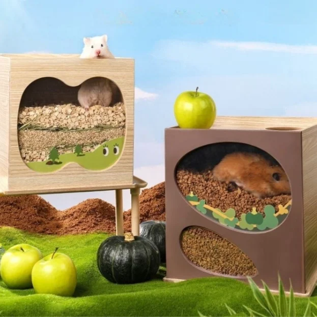 Wood Hamster Digging House Summer Heat Escape Fun - Landscape Wooden House for Hamster House Scenery Making Supplies
Wood Hamster Digging House Summer Heat Escape Fun - Landscape Wooden House for Hamster House Scenery Making Supplies