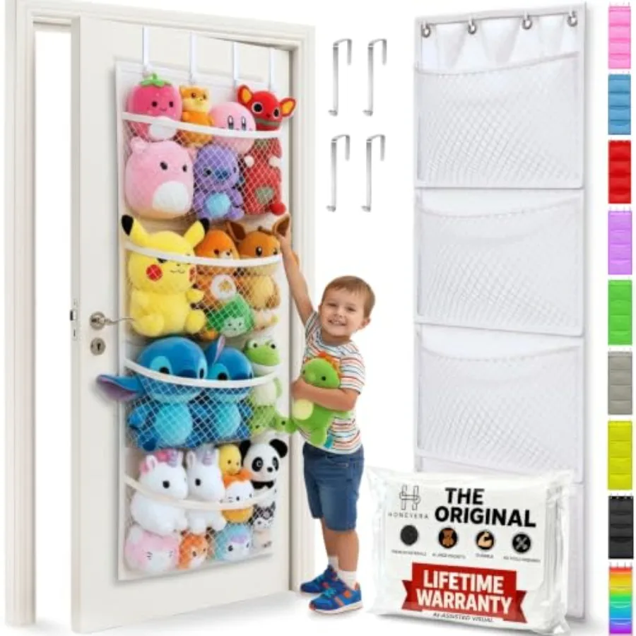 The Original Stuffed Animal Storage Patented - Over Door Organizer for Stuffies, Baby Ideas Holder, Toy Plush Hammock Hanging N
The Original Stuffed Animal Storage Patented - Over Door Organizer for Stuffies, Baby Ideas Holder, Toy Plush Hammock Hanging N