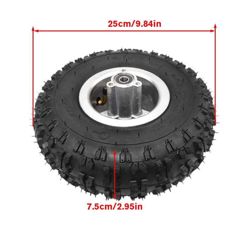 NEW Off road tires 4.10-4 inch electric scooter tires 4-inch alloy wheels with tires and inner tubes suitable for scooter wheels
NEW Off road tires 4.10-4 inch electric scooter tires 4-inch alloy wheels with tires and inner tubes suitable for scooter wheels