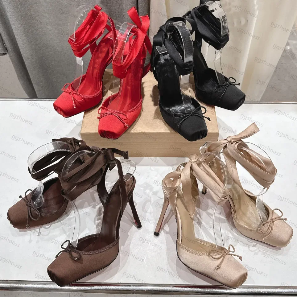 Women Satin Slingback pumps Heels cassia Lace Up pumps Designer Bow Square Toe Ballet Pumps Party Dress Shoes
Women Satin Slingback pumps Heels cassia Lace Up pumps Designer Bow Square Toe Ballet Pumps Party Dress Shoes