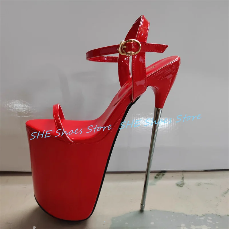 Sexy 22Cm Super High Heel Women Sandals Chunky Platform Narrow Band Ankle Buckle Strap Pumps Ladies Party Dance Dress Shoes
Sexy 22Cm Super High Heel Women Sandals Chunky Platform Narrow Band Ankle Buckle Strap Pumps Ladies Party Dance Dress Shoes