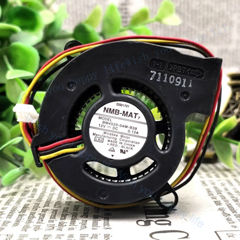 V+ 1PC New FOR NMB BM4520-04W-B39 12V 0.12A 3-Wire Projector Turbo Fan#QW
V+ 1PC New FOR NMB BM4520-04W-B39 12V 0.12A 3-Wire Projector Turbo Fan#QW