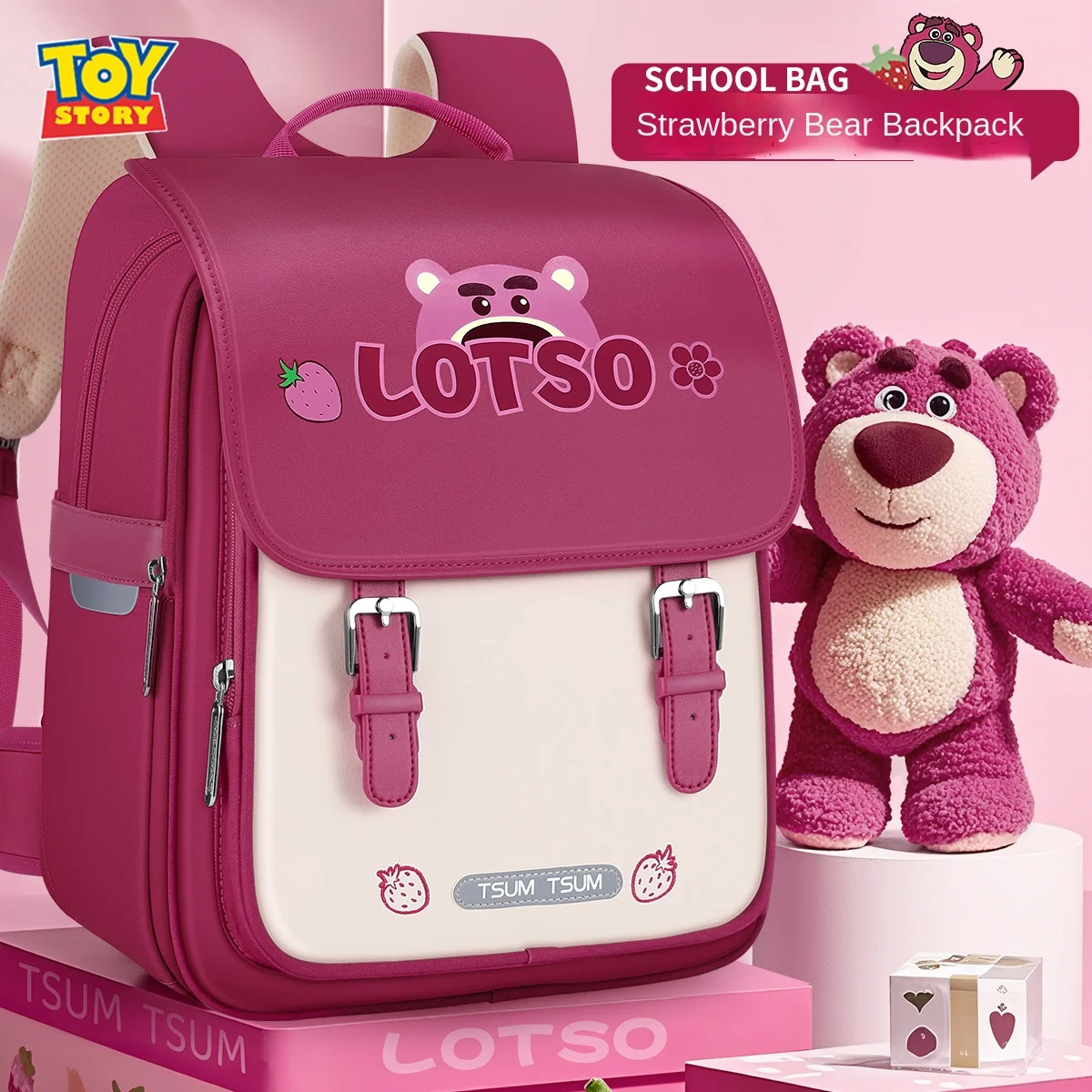 Disney Girl School Bag Lotso Primary Student Shoulder Orthopedic Backpack Large Capacity Kids Gifts Water Proof Light Mochilas 
Disney Girl School Bag Lotso Primary Student Shoulder Orthopedic Backpack Large Capacity Kids Gifts Water Proof Light Mochilas