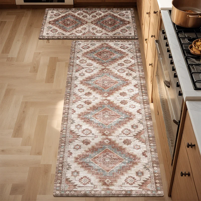 Bohemian Geometric Rug - Non-Slip Absorbent Floor Mat for Entryway Kitchen Hallway, Vintage Doormat with Anti-Skid Backing
Bohemian Geometric Rug - Non-Slip Absorbent Floor Mat for Entryway Kitchen Hallway, Vintage Doormat with Anti-Skid Backing