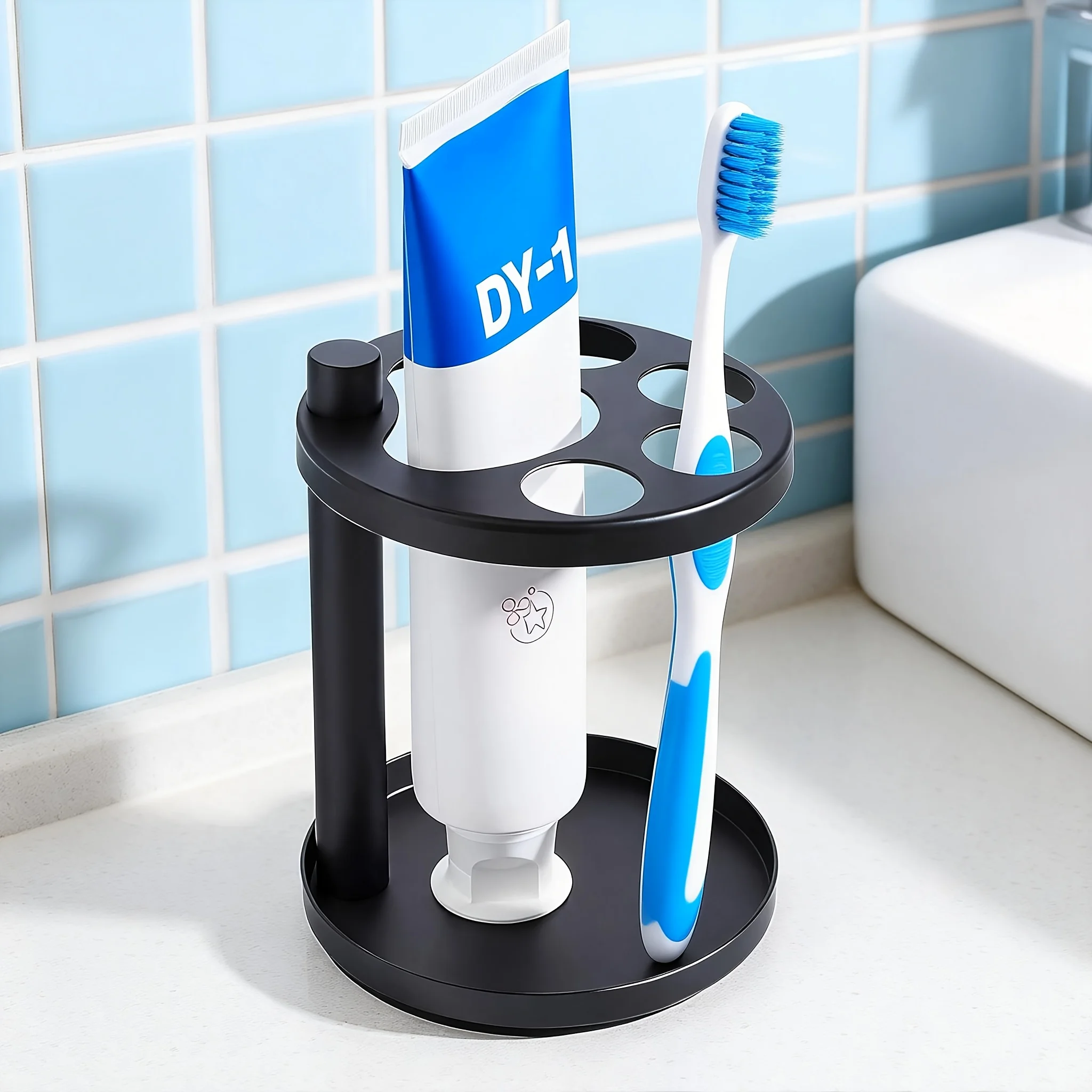 Space-Saving Tabletop Toiletry Organizer Stand, Desktop Toothbrush and Toothpaste Storage Rack, Compact Countertop Holder
Space-Saving Tabletop Toiletry Organizer Stand, Desktop Toothbrush and Toothpaste Storage Rack, Compact Countertop Holder