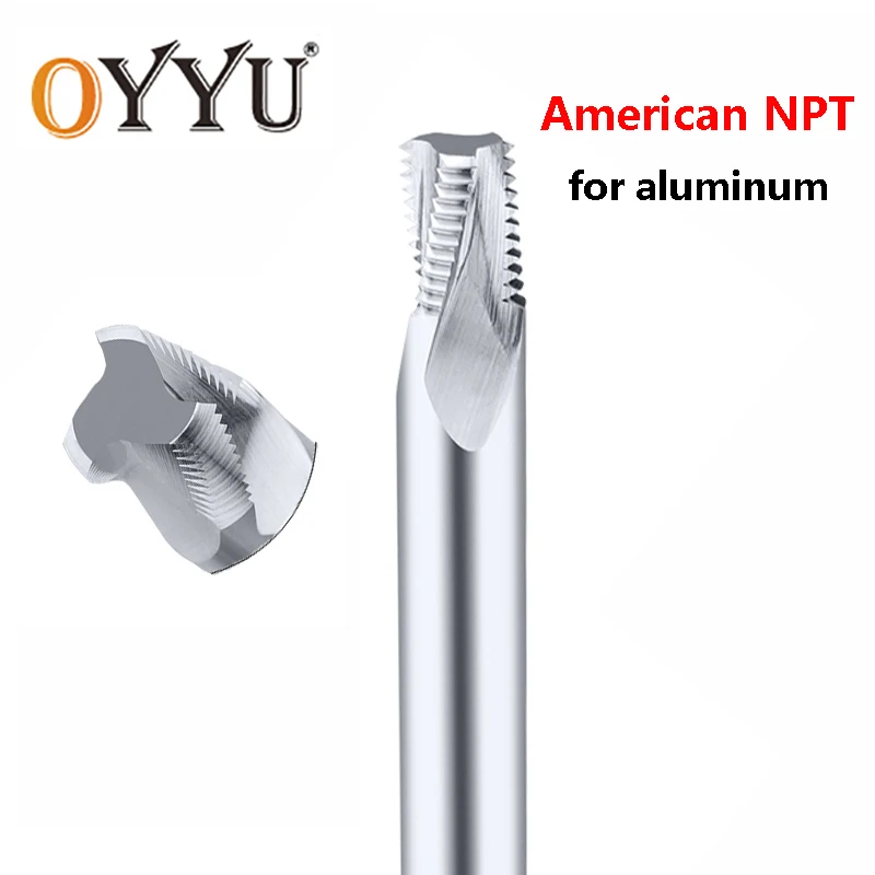 OYYU Aluminum American NPT Thread Milling Cutter Full Tooth Machine Center Tungsten Steel End Mill Holder CNC 1/16" x27 1/4" x18
OYYU Aluminum American NPT Thread Milling Cutter Full Tooth Machine Center Tungsten Steel End Mill Holder CNC 1/16" x27 1/4" x18
