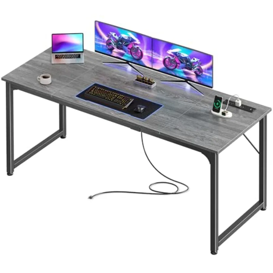 63 X 24 Inch Office Computer Desk with Power Outlets and USB-C Port Larger and Longer Gaming Desk for Home Office Study Writing
63 X 24 Inch Office Computer Desk with Power Outlets and USB-C Port Larger and Longer Gaming Desk for Home Office Study Writing