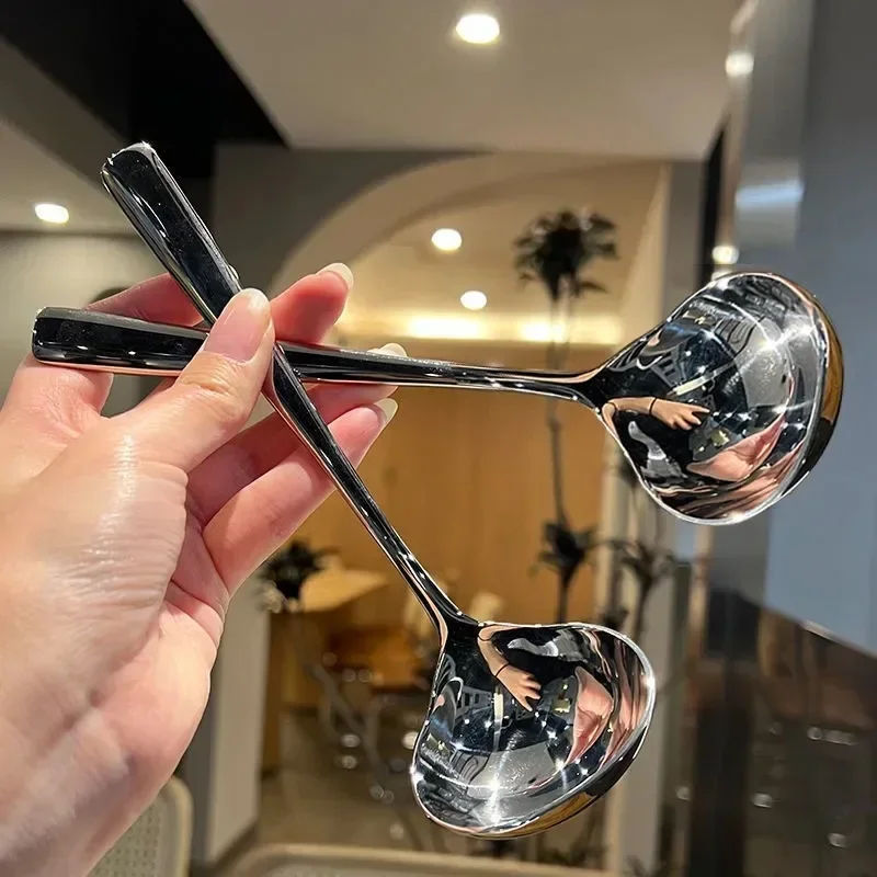 Stainless Steel Thickening Spoon Creative Long Handle Tablespoons Hotel Hot Pot Spoon Soup Ladle Kitchen Essential Tools Sifter
Stainless Steel Thickening Spoon Creative Long Handle Tablespoons Hotel Hot Pot Spoon Soup Ladle Kitchen Essential Tools Sifter