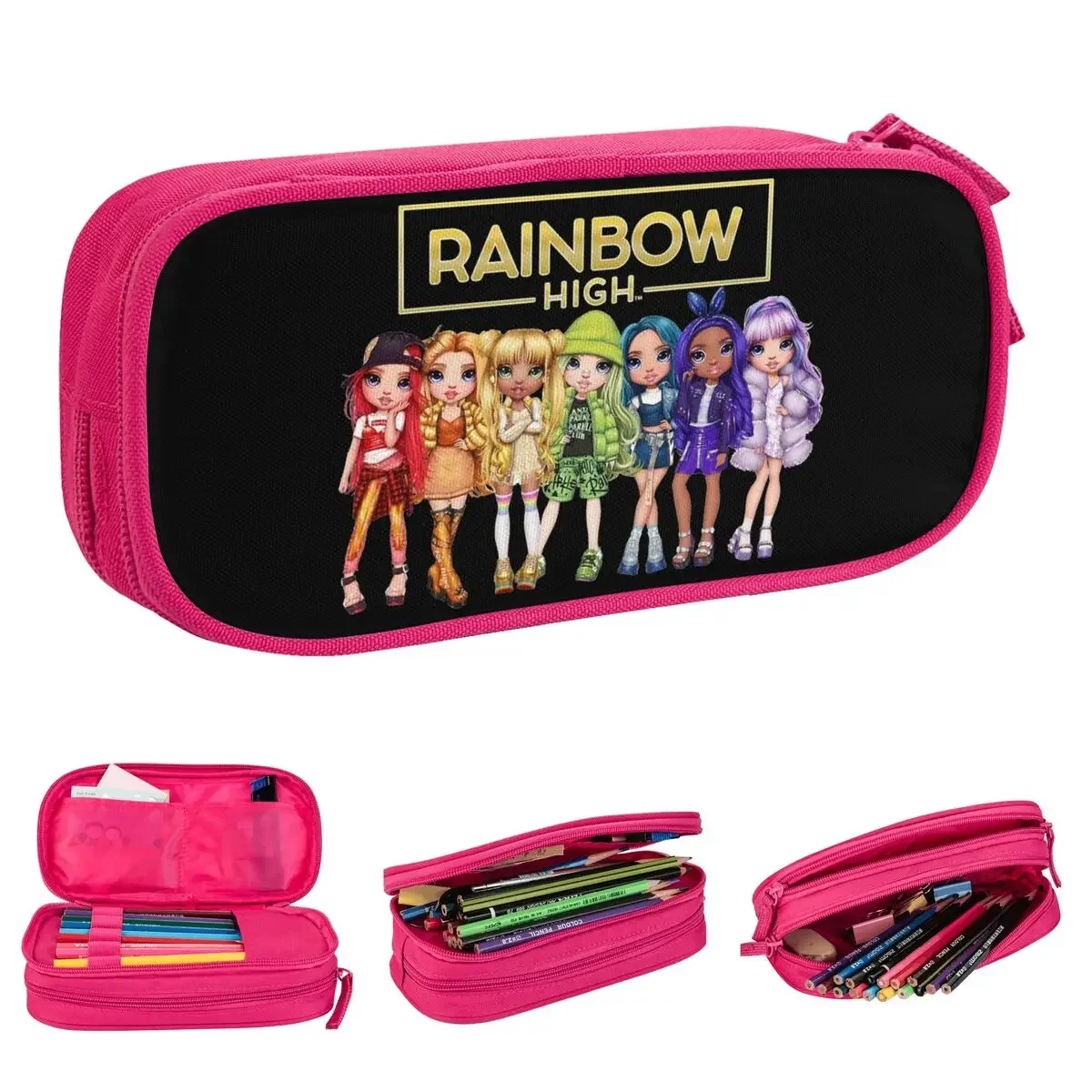 Rainbow High Cute Girls Pencil Cases Pen Holder Bag Girl Boy Big Capacity Students School Zipper Pencilcases
Rainbow High Cute Girls Pencil Cases Pen Holder Bag Girl Boy Big Capacity Students School Zipper Pencilcases