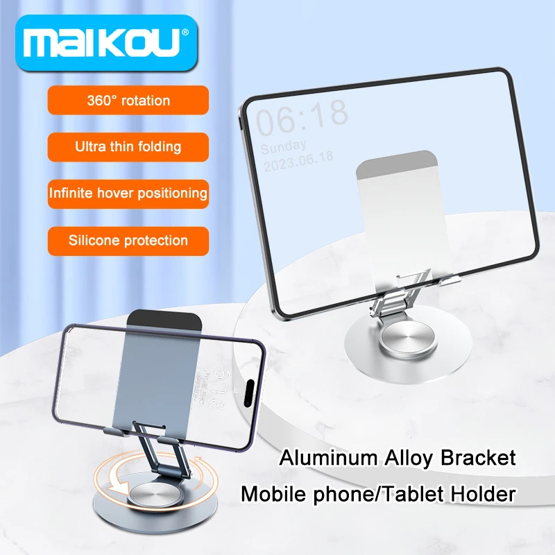 360° Metal Desk Mobile KutumyQC Phone Holder Stand For iPhone iPad Xiaomi Adjustable Desktop Tablet Holder Cell Phone Stand
360° Metal Desk Mobile KutumyQC Phone Holder Stand For iPhone iPad Xiaomi Adjustable Desktop Tablet Holder Cell Phone Stand