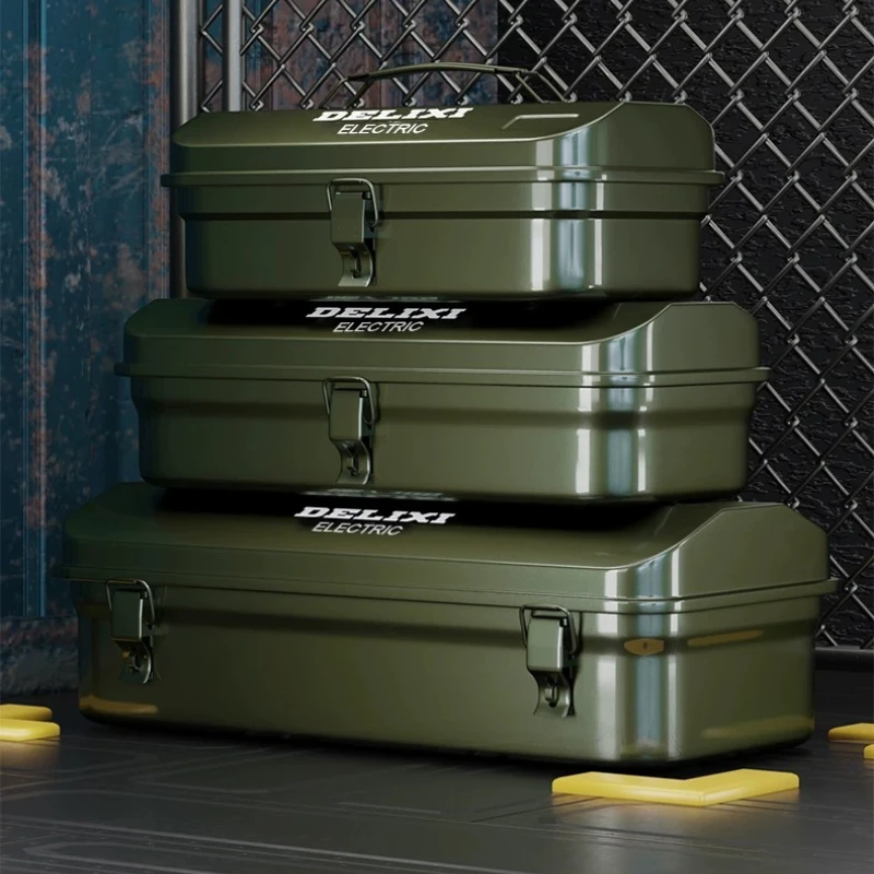 Empty Tools Box Storage Boxes Metal Toolbox Organizer Pelicase Large Tool Box Hardcase Packing Complete Toolkit Chest Bucket