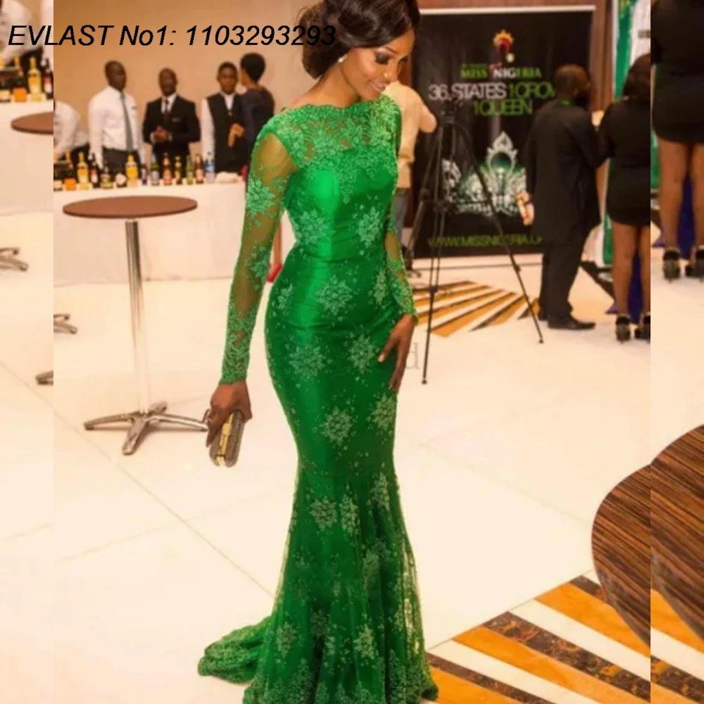 EVLAST Customized Green Lace Prom Dress 2026 Black Girls Mermaid Elegant Long Sleeve Formal Party Gowns Vestido De Festa FP76
EVLAST Customized Green Lace Prom Dress 2026 Black Girls Mermaid Elegant Long Sleeve Formal Party Gowns Vestido De Festa FP76