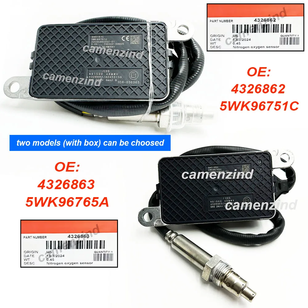 Nitrogen Oxygen NOX Sensor 4326862 5WK96751C 5WK96751A 4326863 4326471 5WK96765A 5WK96765B For C-ummins Engine 24V
Nitrogen Oxygen NOX Sensor 4326862 5WK96751C 5WK96751A 4326863 4326471 5WK96765A 5WK96765B For C-ummins Engine 24V