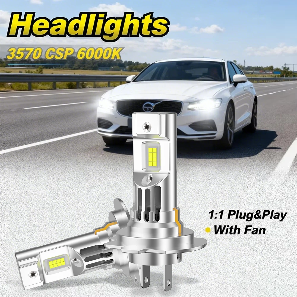 2Pcs High Quality 30000LM 150W H7 H4 H11 9005 9006 Led Lights For Car CSP Headlight Bulb 6500K Day Running Auto Lamp Plug&Play
2Pcs High Quality 30000LM 150W H7 H4 H11 9005 9006 Led Lights For Car CSP Headlight Bulb 6500K Day Running Auto Lamp Plug&Play
