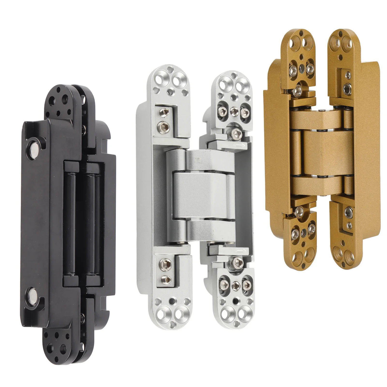 Door Hinges Adjustable 180 Degrees Opening Angle 3D Folding Door Hinge with Hex Wrench Screws for Wooden Door 40kg
Door Hinges Adjustable 180 Degrees Opening Angle 3D Folding Door Hinge with Hex Wrench Screws for Wooden Door 40kg