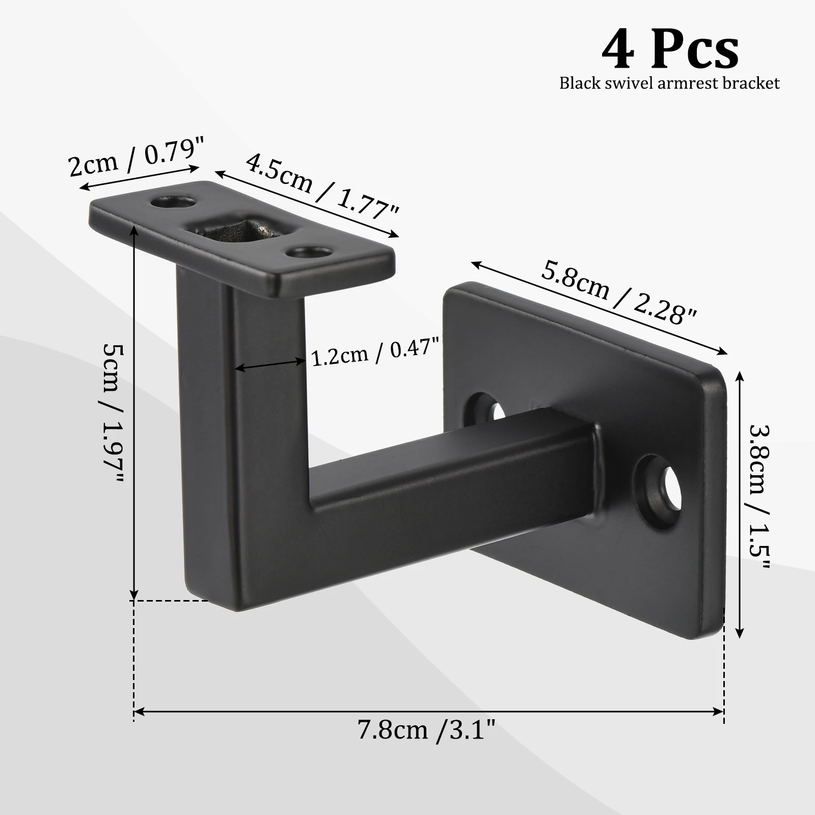 1Set Fixed Swivel Hand Rail Brackets Adjustable Square Hand Holder Rail Brackets with Wall Support 7.8x5.8cm for Staircase Stai
1Set Fixed Swivel Hand Rail Brackets Adjustable Square Hand Holder Rail Brackets with Wall Support 7.8x5.8cm for Staircase Stai
