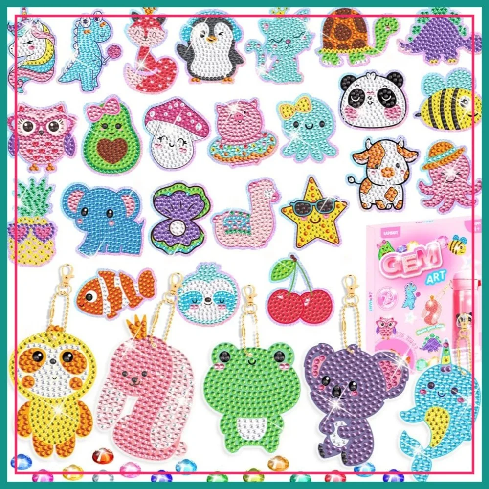 Diamond Art Kits for Kids: Gem Keychains & Stickers Painting Gifts for Girls Ages 4-8 8-12, 29 Designs Arts and Crafts Toys
Diamond Art Kits for Kids: Gem Keychains & Stickers Painting Gifts for Girls Ages 4-8 8-12, 29 Designs Arts and Crafts Toys