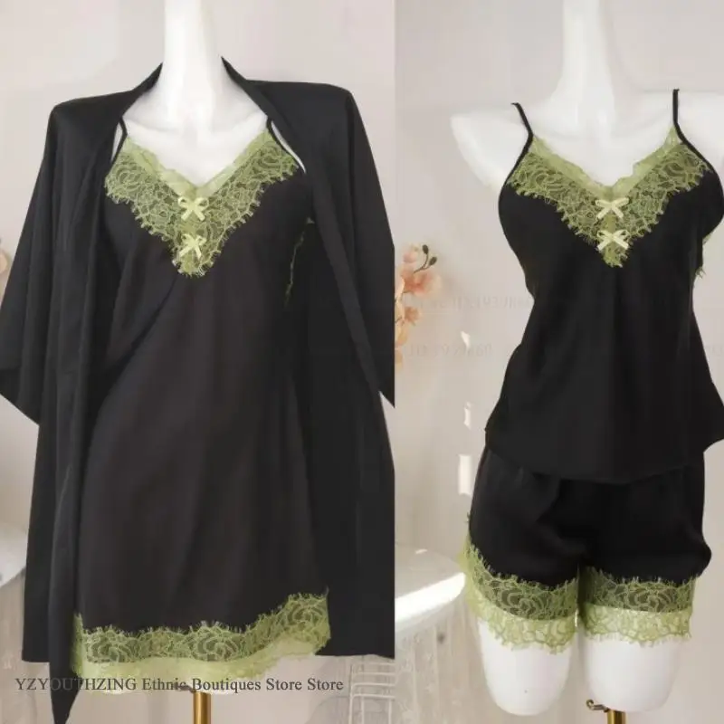 Сексуальное кружевное нижнее белье Pijama Mujer, летний новый женский пижамный комплект из 4 предметов, одежда для дома, шелковистая атласная одежда для сна, ночная рубашка, свободная одежда для дома
Сексуальное кружевное нижнее белье Pijama Mujer, летний новый женский пижамный комплект из 4 предметов, одежда для дома, шелковистая атласная одежда для сна, ночная рубашка, свободная одежда для дома