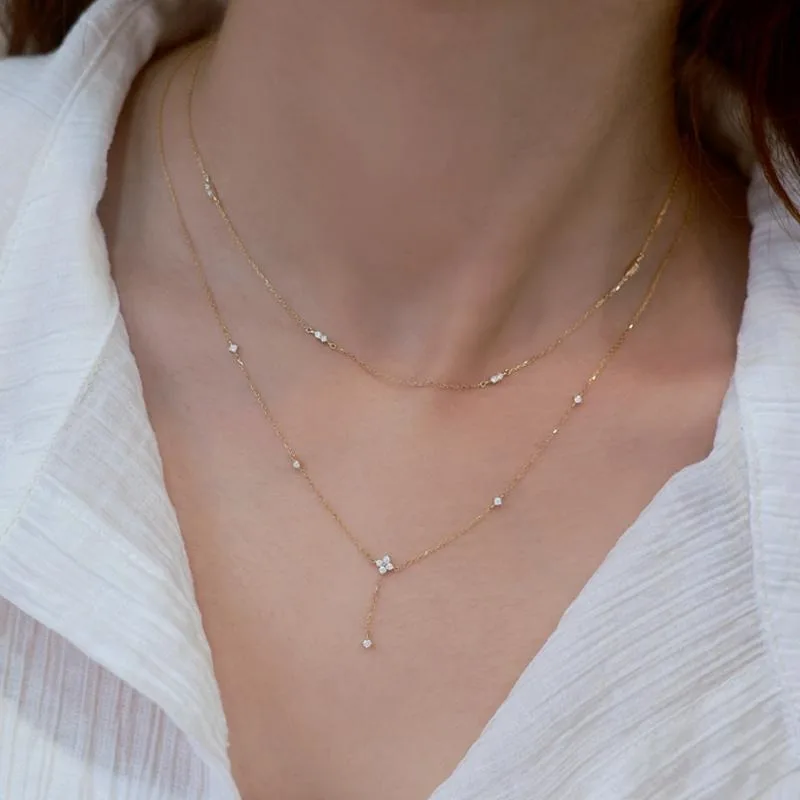 CCFJOYAS 925 Sterling Silver Plated 18k Gold Stacked Necklace for Women Simple INS Mini Zircon Clavicle Chain Fine Jewelry Gift
CCFJOYAS 925 Sterling Silver Plated 18k Gold Stacked Necklace for Women Simple INS Mini Zircon Clavicle Chain Fine Jewelry Gift