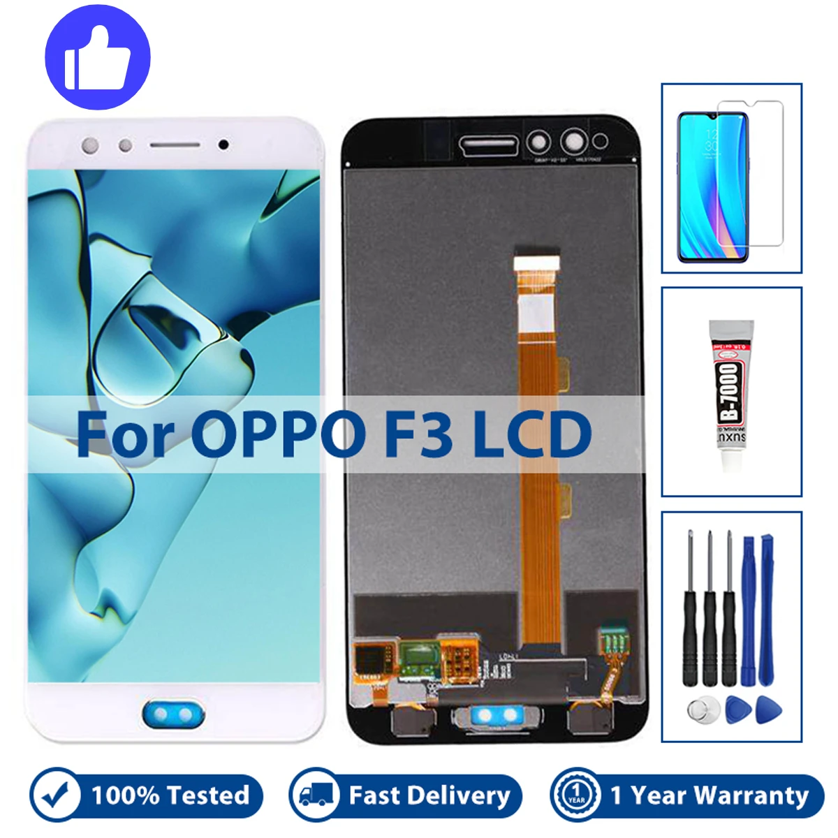 ЖК-дисплей для OPPO F3 CPH1609, сенсорный экран для oppo A77 2017, дигитайзер в сборе, запасные части с бесплатными отвертками и клеем
ЖК-дисплей для OPPO F3 CPH1609, сенсорный экран для oppo A77 2017, дигитайзер в сборе, запасные части с бесплатными отвертками и клеем